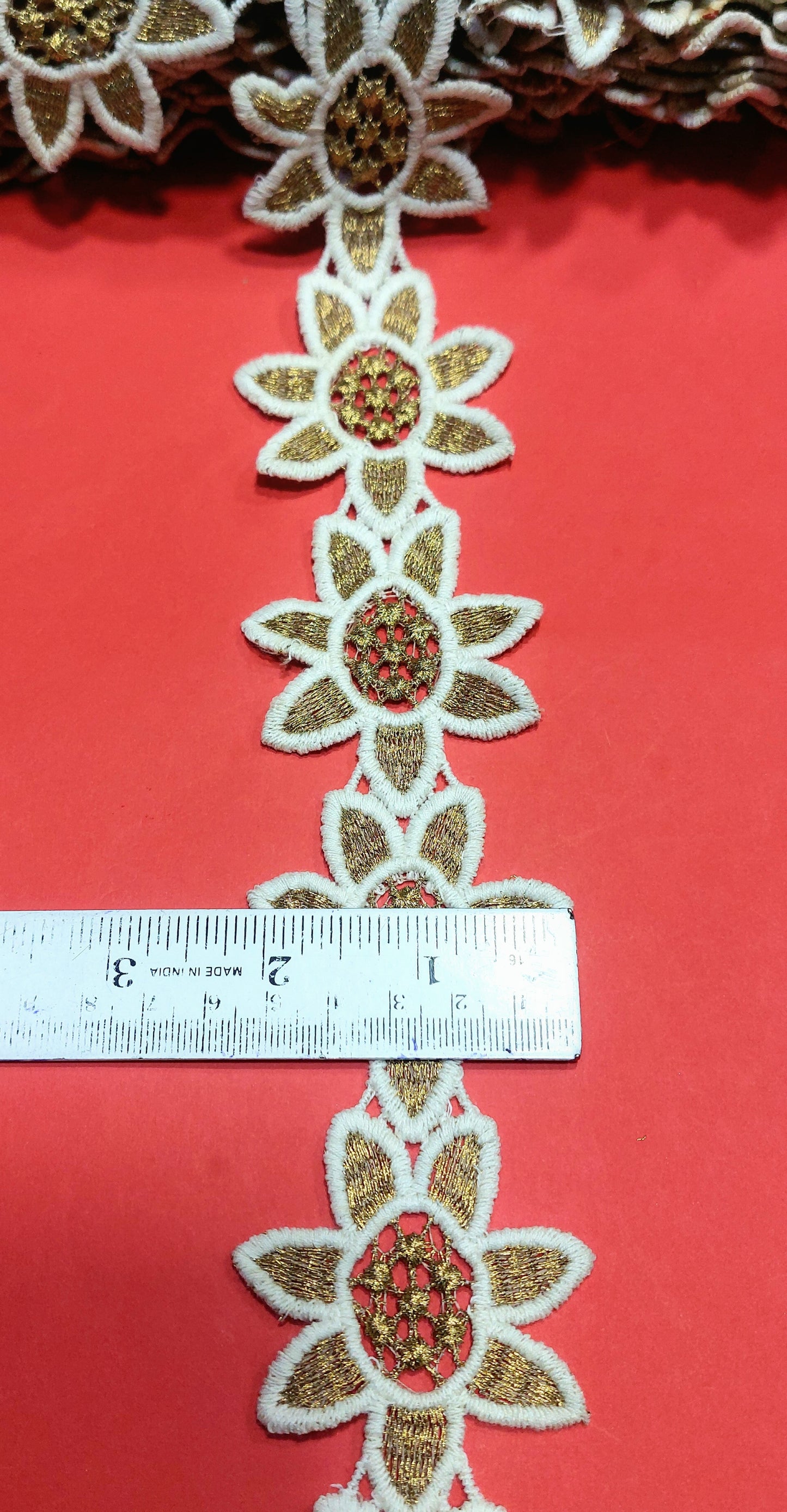 Double Colour Flower Lace (9.5 Meter)